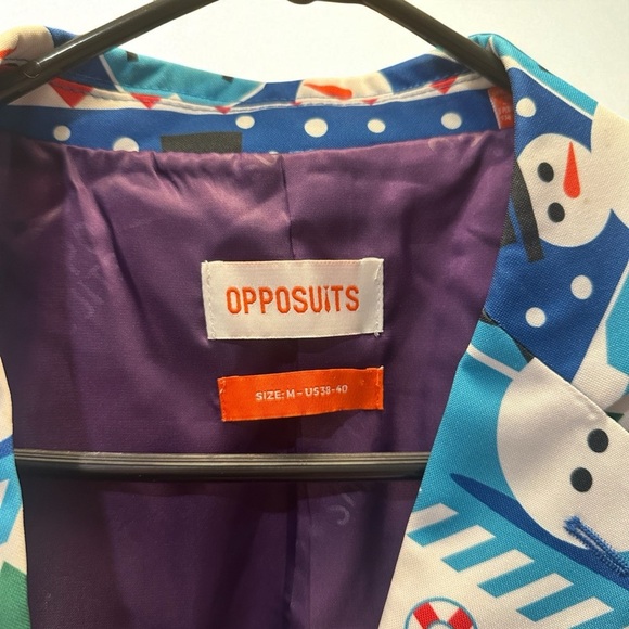 Opposuits Winter Snowman Snowflake Funny Suit Blazer Medium 38-40 - Picture 7 of 7